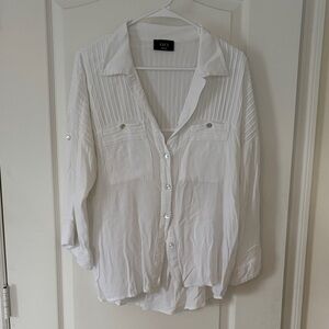 Vici Men's Casual White Button Down Shirt